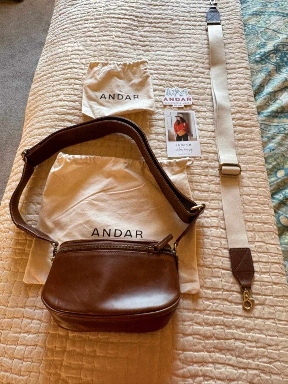 Andar brown leather waymaker handbag - Picture 10 of 10